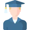 person in academic dress icon